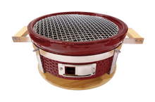 Afbeelding in Gallery-weergave laden, ronde keramische tafelgrill ,rood