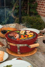 Afbeelding in Gallery-weergave laden, ronde keramische tafelgrill ,rood